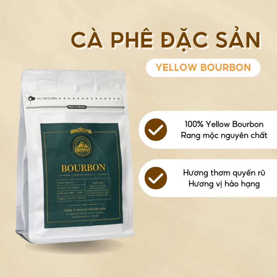 Dehavi (Hân Vinh) — Yellow Bourbon Cầu Đất 250g